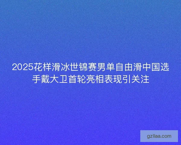 2025花样滑冰世锦赛男单自由滑中国选手戴大卫首轮亮相表现引关注