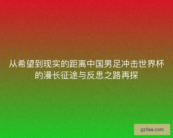从希望到现实的距离中国男足冲击世界杯的漫长征途与反思之路再探