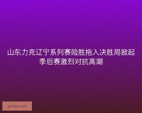 山东力克辽宁系列赛险胜拖入决胜局掀起季后赛激烈对抗高潮